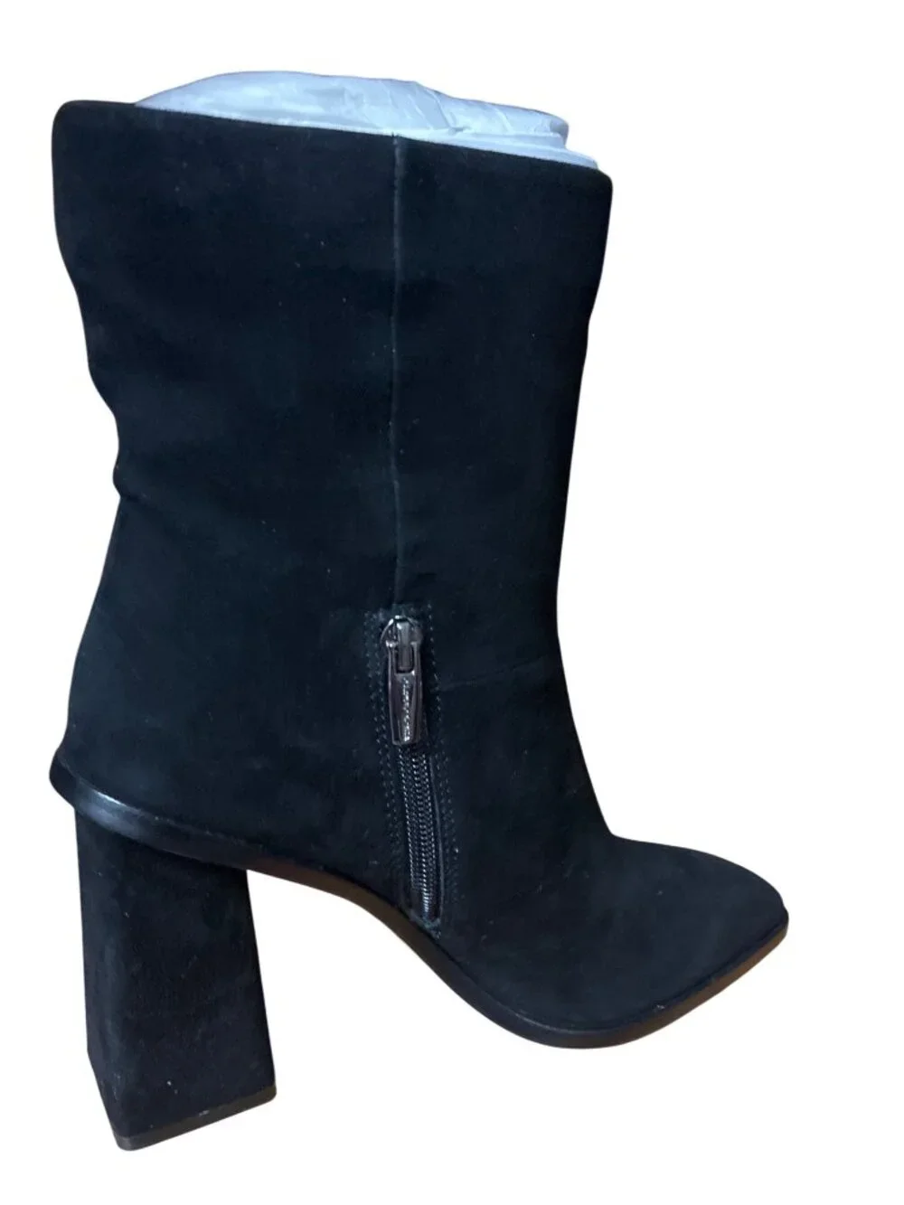 Vince Camuto DANTANIA Black‎ High Suede Ankle Booties Block Heels Size 9M